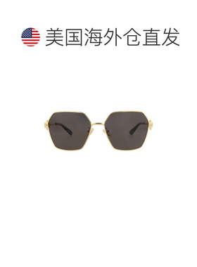 自营bottega veneta方形镜框金属太阳眼镜-金色金色灰色 美国奥莱