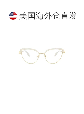 自营alexander mcqueen猫眼金属光学镜架-金色 美国奥莱直发