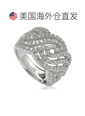 自营Suzy Levian Pave Cubic Zirconia Sterling Crisscross Ster