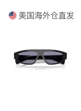 自营prada大胆雕刻长方形太阳镜，紫色镜片-灰色 美国奥莱直发
