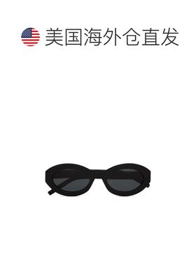 自营saint laurentSl M136细长椭圆形太阳镜-黑色 美国奥莱直发