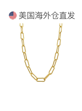 自营 Adornia 防水宽厚回形针链金色 - 黄色 美国奥莱直发链子