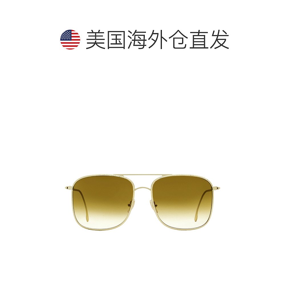 Victoria Beckham Women's Square Sunglasses VB202S 702 Gold 5 - 图1