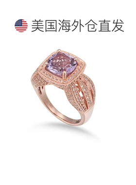 自营Suzy Levian 纯银 4.59 cttw 粉红色紫水晶戒指 - 粉红色 美