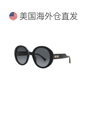 自营Moschino Sunglasses Round Full Rim, Black Frame And Dark