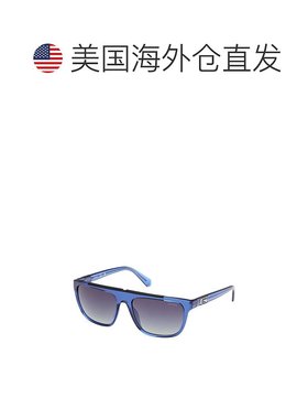 自营Guess Resin Men's Sunglasses - blue 美国奥莱直发太阳镜