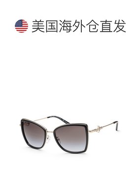 自营 Michael Kors女式55毫米浅金色灰色太阳镜 美国奥莱直发