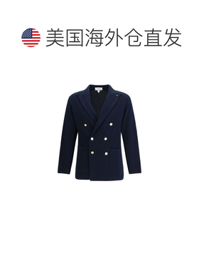 自营Lardini Cotton Men's Blazer - blue 美国奥莱直发