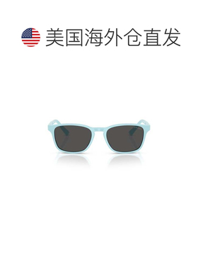 自营prada0pr D13su Pastel Blue Rectangular Acetate Sunglasse