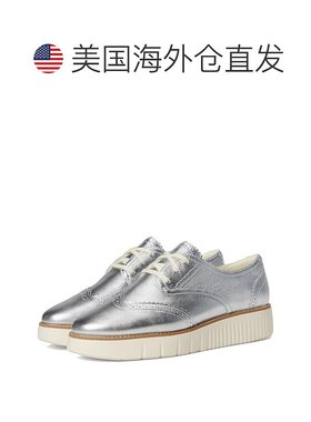 自营Cole Haan Grand City Sneakers Women's Silver Leather Cas