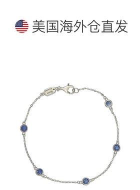 自营 Suzy Levian 蓝宝石 1 克拉纯银手链 - 蓝色 美国奥莱直发
