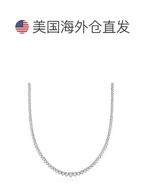 Ross-Simons 实验室培育钻石刻度 925 银网球项链 - 18 英寸 【美