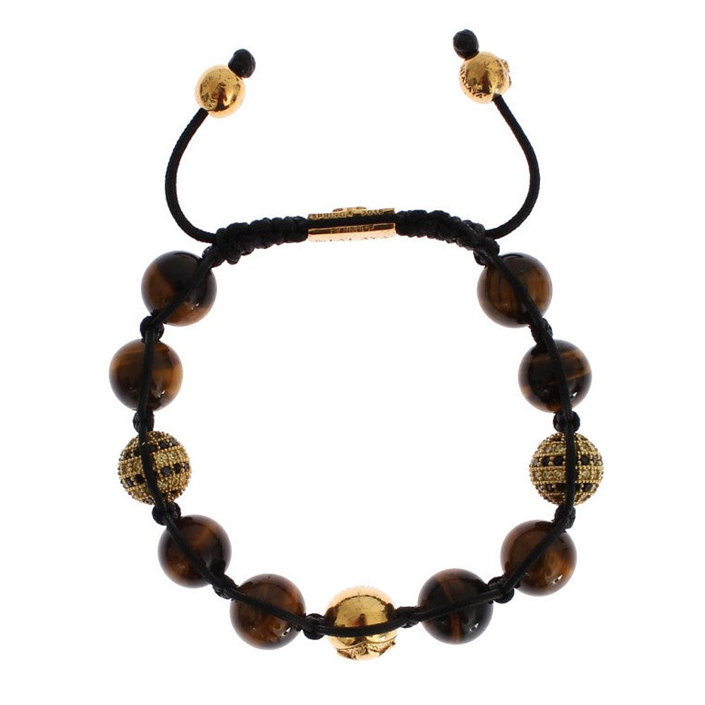 Nialaya CZ Tigers Eye 925 Women's Bracelet brown【美国奥莱-图2