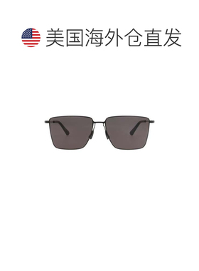 自营bottega veneta方形金属太阳镜-黑色黑色灰色 美国奥莱直发