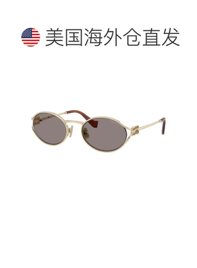 自营miu miuMU52YS ZVN80Q金色/深灰色-金色 美国奥莱直发