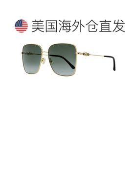 自营Jimmy Choo女士珍珠方形太阳镜heter 2M29O金色/黑色59mm-2m2