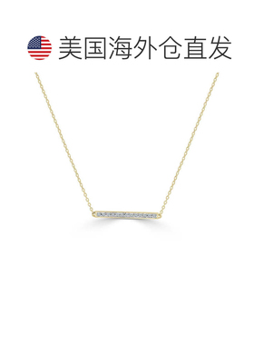 自营 sabrina14k 金 & 钻石条形项链 - 黄色 美国奥莱直发吊坠