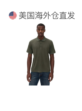 自营rag & bone Men's Tech Pique Short Sleeve Polo - dark sha