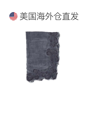 美国直邮自营faliero sarti灰色Fiorenza花卉刺绣围巾-灰色 美国