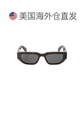 自营off-white灰白色格里利矩形太阳镜-哈瓦那深灰色 美国奥莱直