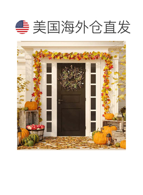 自营safavieh人造 26 英寸浆果和橡子花环 - 棕色/绿色 美国奥莱