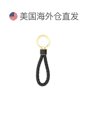 自营bottega veneta精致编织皮革钥匙扣-灰色 美国奥莱直发扣环