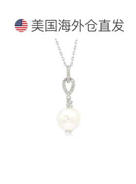 自营Suzy Levian 纯银珍珠和白色蓝宝石吊坠 - 白色 美国奥莱直发