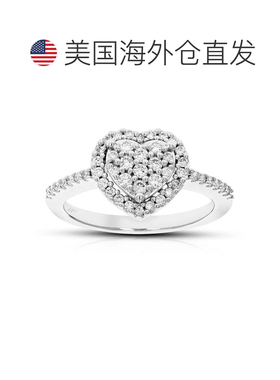 自营 vir jewels1/2 克拉圆形切割实验室培育钻石结婚订婚戒指 .9