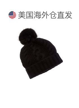自营sofiacashmereSoffiacashmere矮胖线羊绒帽子-黑色 美国奥莱