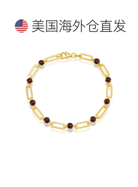 自营 simona纯银 5 毫米圆形回形针手链 - 红色 美国奥莱直发配饰