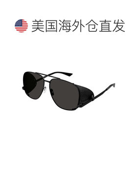 自营saint laurentSL 653 LEON皮革扰流板002黑色/黑色-黑色 美国