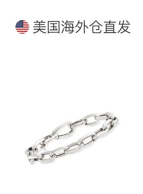 自营 Ross-Simons 意大利纯银回形针链式手链 - 8 英寸 美国奥莱