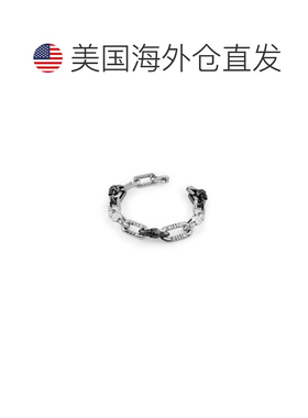 自营philipp pleinStainless Steel Bracelet PLEIN EDGE - black