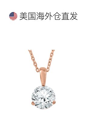 自营 pompeii33/8 克拉实验室制造单石钻石吊坠有 14K 和铂金可供