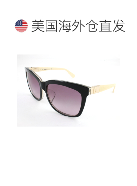 自营Kate Spade Women's 56 mm Black Sunglasses - black glitte