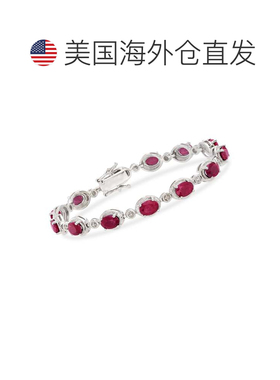 自营925 纯银 Ross-Simons 红宝石手链 - 8.25 英寸 美国奥莱直发