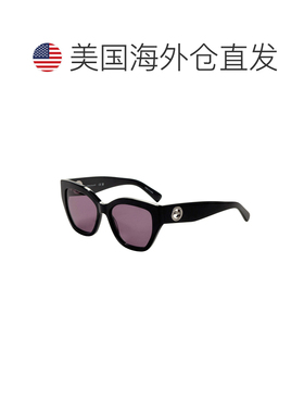 自营Longchamp Women's 55mm Black Sunglasses - black 美国奥莱