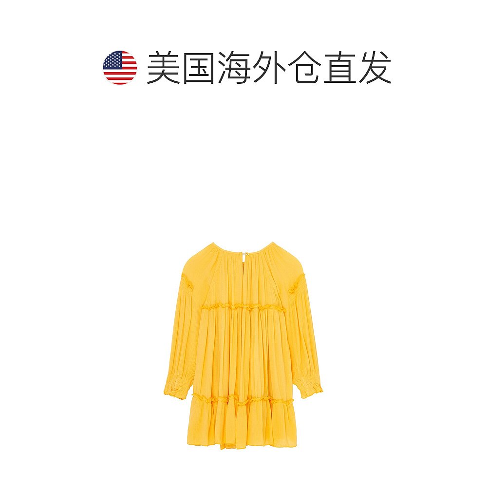 Peek Smocked Details 连衣裙 - 黄色 【美国奥莱】直发 - 图1