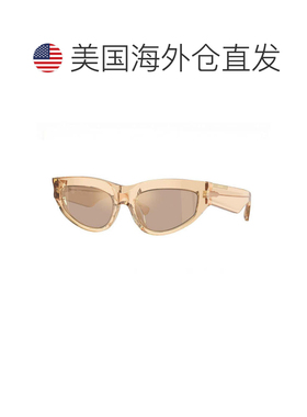 自营Burberry猫眼太阳镜全边，绿色镜架和深灰色镜片Be4425U41188