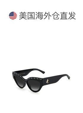 自营Jimmy Choo Sunglasses Cat Eye Full Rim, Black Frame And