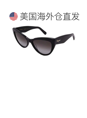 自营Salvatore Ferragamo非抛光太阳镜SF930S-001-56-17-145-黑色