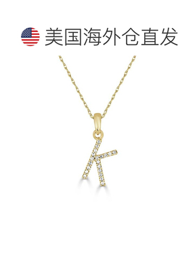 自营 sabrina14k 金和钻石初始项链 - 黄色 k 美国奥莱直发吊坠