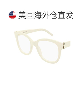 自营saint laurent金色Sl M97醋酸纤维超大方形太阳眼镜-白色 美