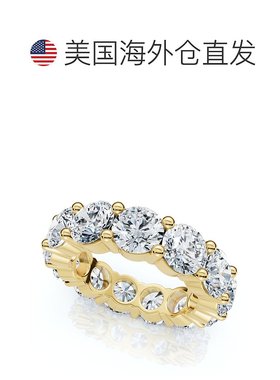 自营 pompeii37Ct Diamond Round Cut Eternity Ring 14k Gold La