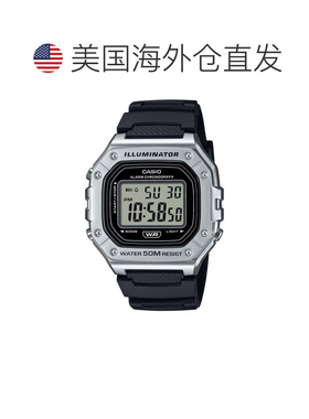 自营Casio Men’s Silver Digital Sport Watch with Black Strap