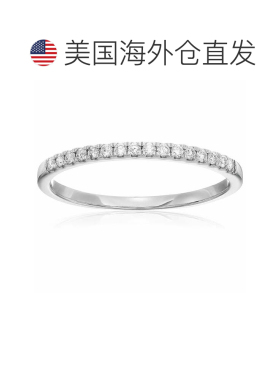 自营 vir jewels1/5 cttw 钻石婚戒爪镶 14K 金爪镶圆形 - 白色