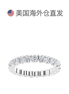 自营 pompeii31 1/2Ct T.W.天然钻石认证永恒戒指结婚戒指 14k 白