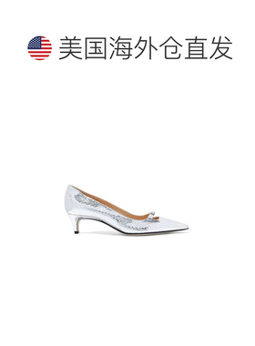 自营Sergio Rossi Calfskin Mid Heel Women's Pumps - silver 美