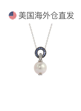 自营Suzy Levian Sterling Silver Pearl & Sapphire Classic Cir