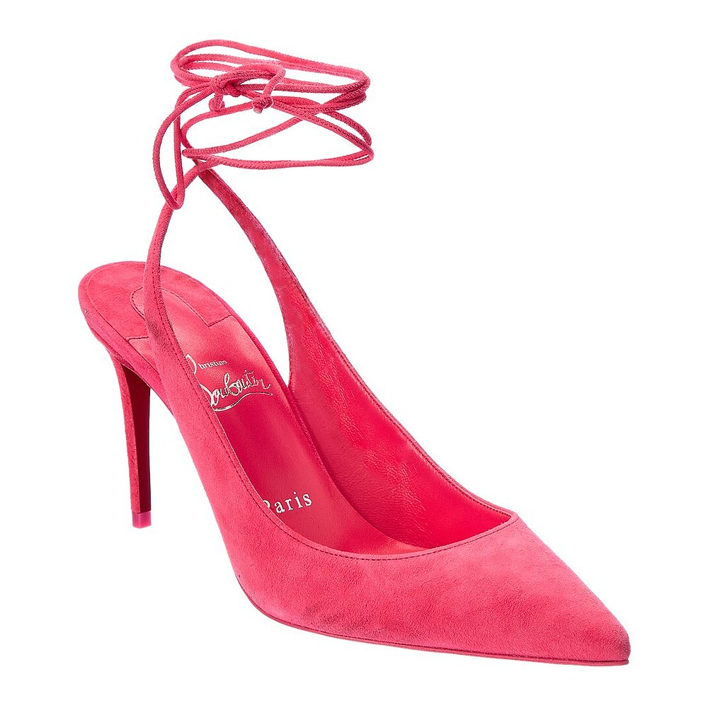 Christian Louboutin Lace-Up Kate 85 Suede Pump - pink 【美国 - 图2